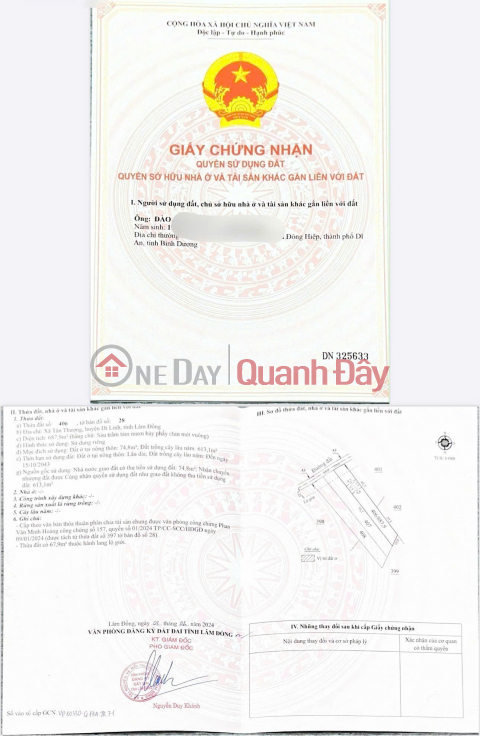 Bán lô đất tại xã Tân Thượng, huyện Di Linh, tỉnh Lâm Đồng _0