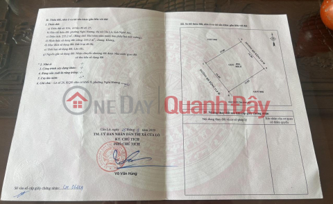 GENERAL FOR SALE Quick Land Lot In Nghi Huong Ward - Cua Lo Town - Nghe An _0