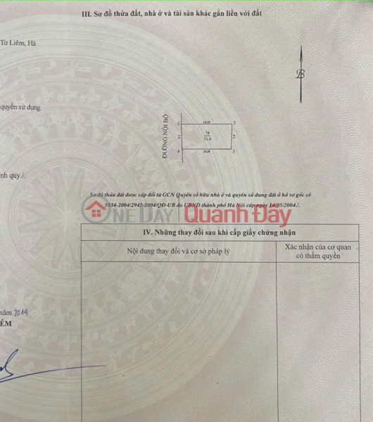 Property Search Vietnam | OneDay | Residential, Sales Listings Land for sale with house as gift - Land for sale in Military Residential Area, TAN XUAN 1, XUAN DINH WARD, BAC TU LIEM, HANOI