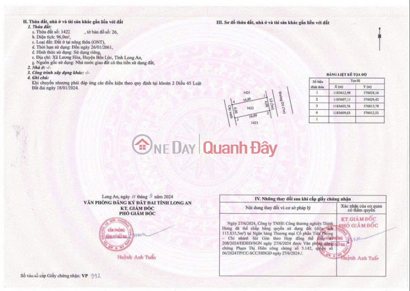 BEAUTIFUL LAND FOR QUICK SALE Beautiful Land OPPOSITE THE SCHOOL Luong Hoa Commune, Ben Luc, Long AN | Vietnam Sales | đ 2.4 Billion