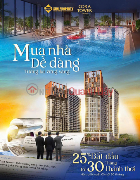 For 2.6 billion VND, you can own a luxury apartment in the Cora Tower project, located in Hoa Xuan, the new city center of Da Nang. _0