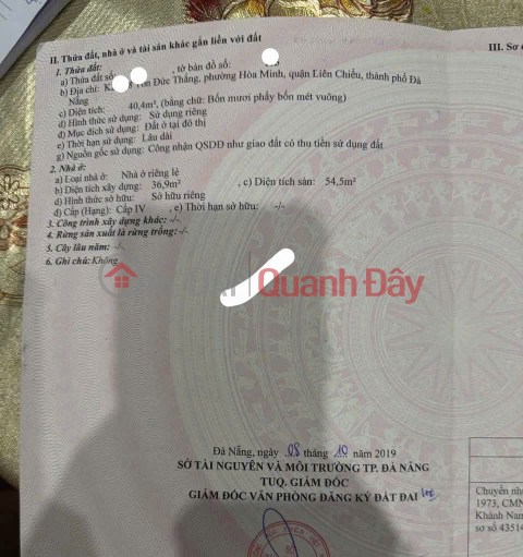 Bán nhà gác lửng kiệt Ô TÔ Tôn Đức Thắng - cách đường chính 25m _0