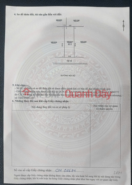 Property Search Vietnam | OneDay | Residential, Sales Listings Resettlement land in Mai Dinh Tien Duoc, Soc Son - 80m2, fully residential land - 12m wide road, potential for price appreciation.