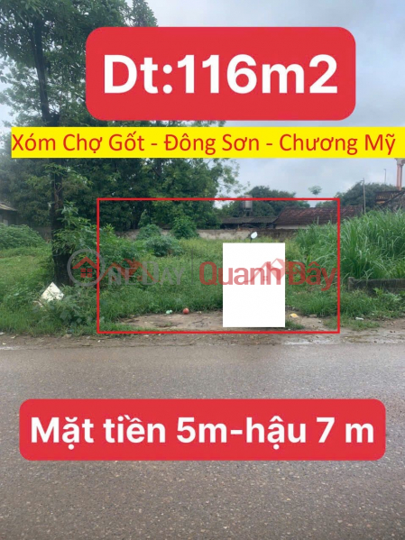 CHÍNH CHỦ CẦN BÁN LÔ ĐẤT MẶT TRỤC KINH DOANH 116,5M TẠI ĐÔNG SƠN-CHƯƠNG MỸ-HÀ NỘI Niêm yết bán