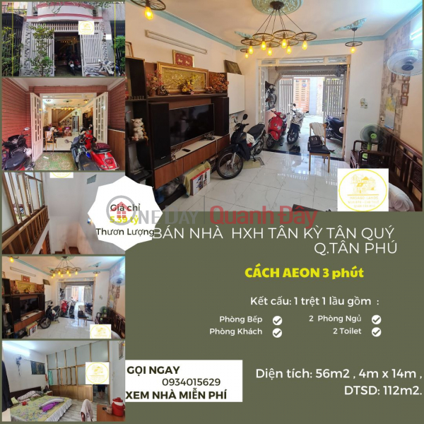 House for sale at Tan Ky Tan Quy Social House 56m2, 1 FLOOR, 5.39 billion, FREE FURNITURE Sales Listings