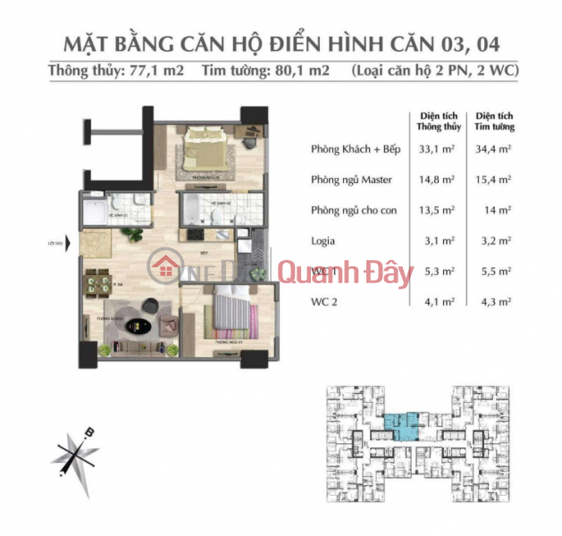 Eurowindow Dong Anh apartment for sale 77m2 - High discount - handover with furniture - contact Bich Thuy now to know | Vietnam Sales đ 2.75 Billion