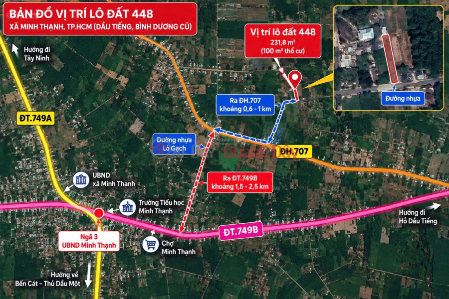 Property Search Vietnam | OneDay | Nhà ở | Niêm yết bán | ĐẤT ĐẸP – GIÁ TỐT – CẦN BÁN ĐẤT TẠI Xã Minh Thạnh, Huyện Dầu Tiếng, Bình Dương