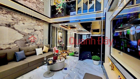 House in a car-accessible alley on Huynh Tan Phat street, 5 floors, high-end interior, just over 8 billion VND. _0