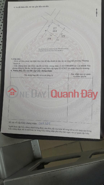 Property Search Vietnam | OneDay | Nhà ở, Niêm yết bán | Bán lô đất thượng thanh, thanh am, lô góc oto tải vào. 40m x 5m hơn 8t còn tl