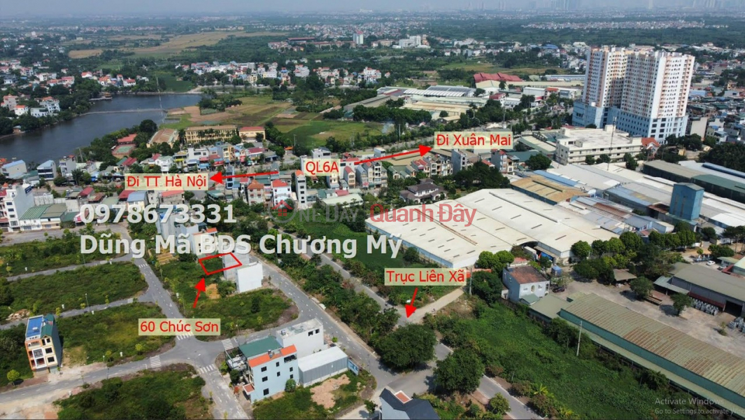 GIÁ 6TY SỞ HỮU LÔ ĐẤT DỊCH VỤ ĐỒNG TÍA 60M TẠI TT CHÚC SƠN-CHƯƠNG MỸ Niêm yết bán