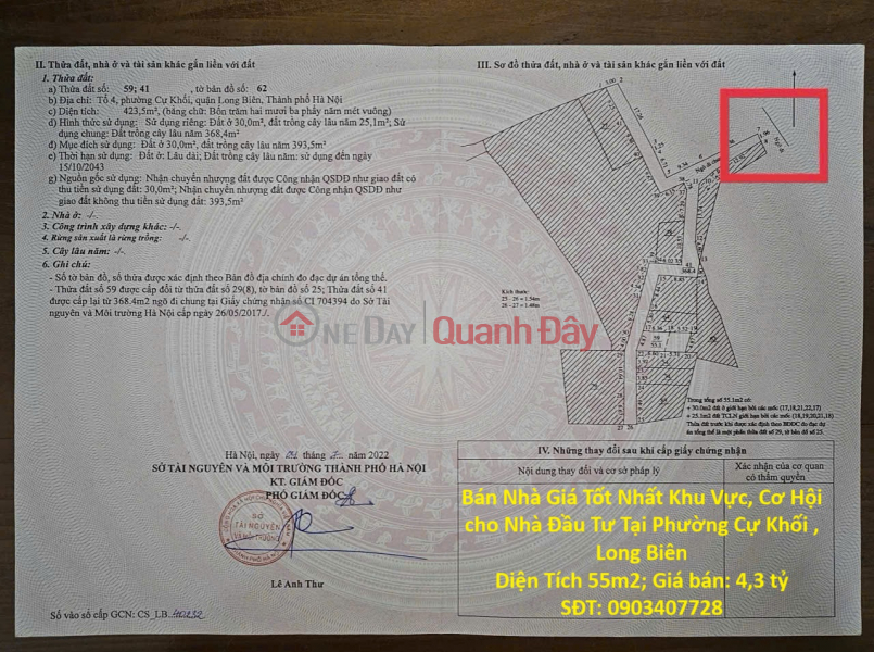 House for Sale at the Best Price in the Area, Opportunity for Investors in Cu Khoi Ward, Long Bien Sales Listings