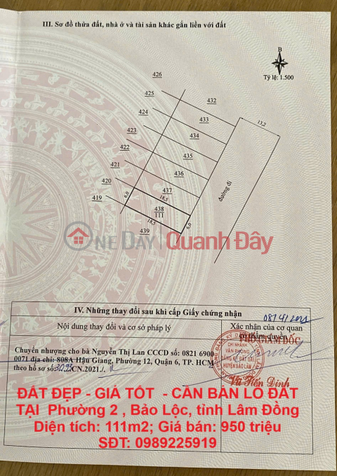 ĐẤT ĐẸP - GIÁ TỐT - CẦN BÁN LÔ ĐẤT TẠI Bảo Lâm, Lâm Đồng. _0