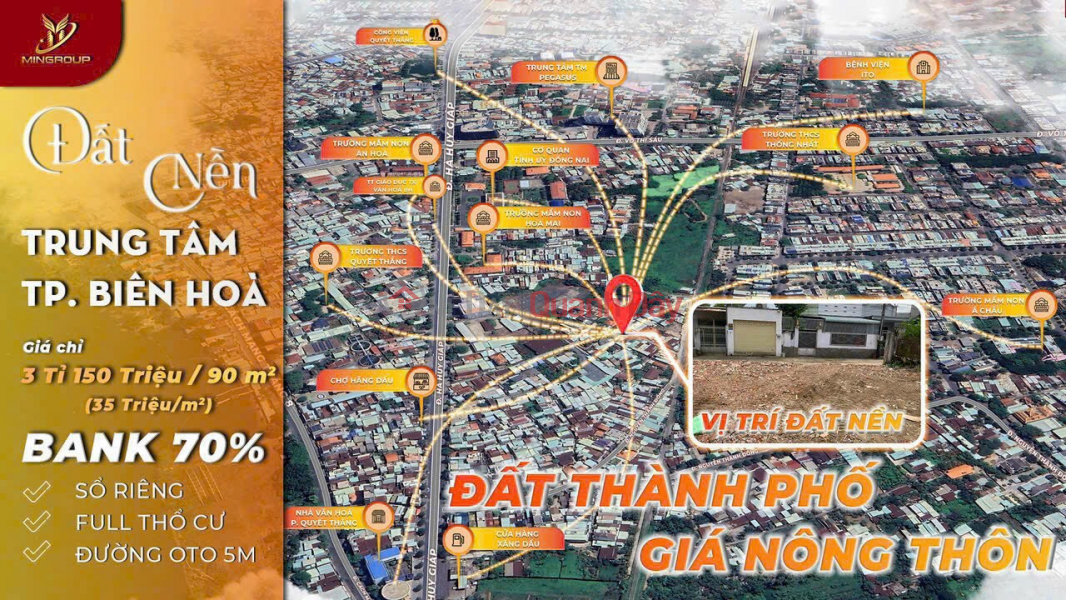 ₫ 3.3 Billion | Private residential land right in the center of Bien Hoa City is super expensive