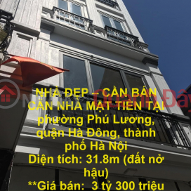 NHÀ ĐẸP – CẦN BÁN CĂN NHÀ MẶT TIỀN TẠI phường Phú Lương, quận Hà Đông, thành phố Hà Nội _0