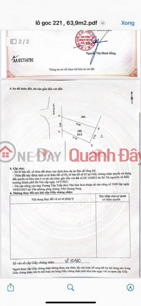 đ 2,2 tỷ | CHÍNH CHỦ CẦN BÁN LÔ ĐẤT 63,9M TẠI TT XUÂN MAI-CHƯƠNG MỸ-HÀ NỘI