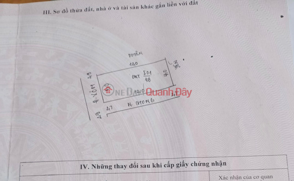 phượng đồng phụ châu xuất hiện một lô dt 48m đường ô tô thoải mái gần thể dục thể thao cách trục chính liên Niêm yết bán