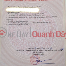 LAND OWNED BY THE OWNER - GOOD PRICE - LAND FOR SALE IN HOA TIEN BLOCK, HUNG LOC WARD, VINH CITY, NGHE AN PROVINCE _0