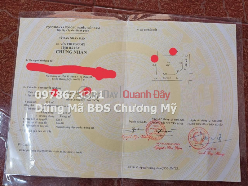 Property Search Vietnam | OneDay | Residential | Sales Listings, PRICE ONLY 2TY TO OWN A LOT OF LAND WITH 3 FACES IN QUANG BI-CHUONG MY