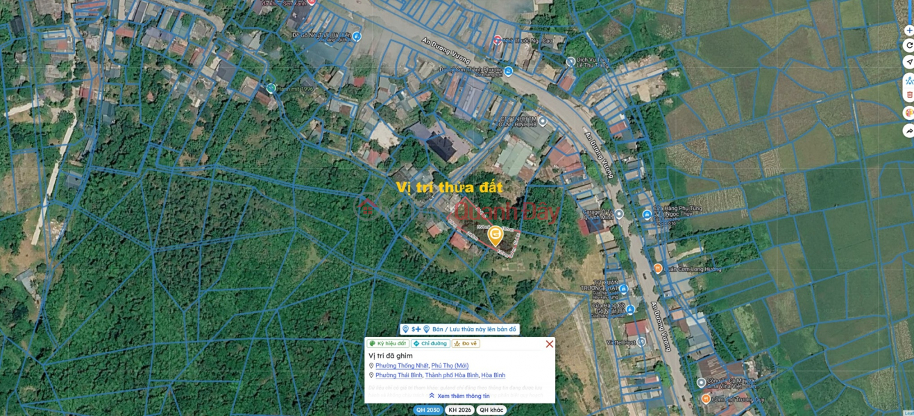 Bán đất ngõ 368 An Dương Vương, TP Hòa Bình (nay là tỉnh Phú Thọ),diện tích 854.2m2, miễn TG | Việt Nam | Bán, đ 3,5 tỷ