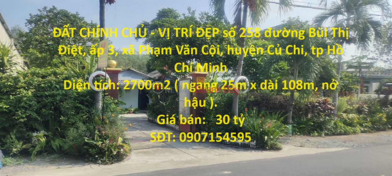 PRIMARY LAND - BEAUTIFUL LOCATION Central Pham Van Coi Commune, Cu Chi District, Ho Chi Minh City Sales Listings