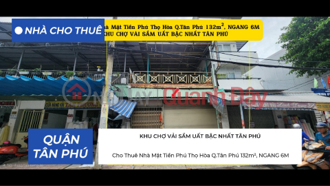 House for Rent, Street Frontage in the Bustling Fabric Market Area, Tan Phu District, 132m², 6m Wide - _0
