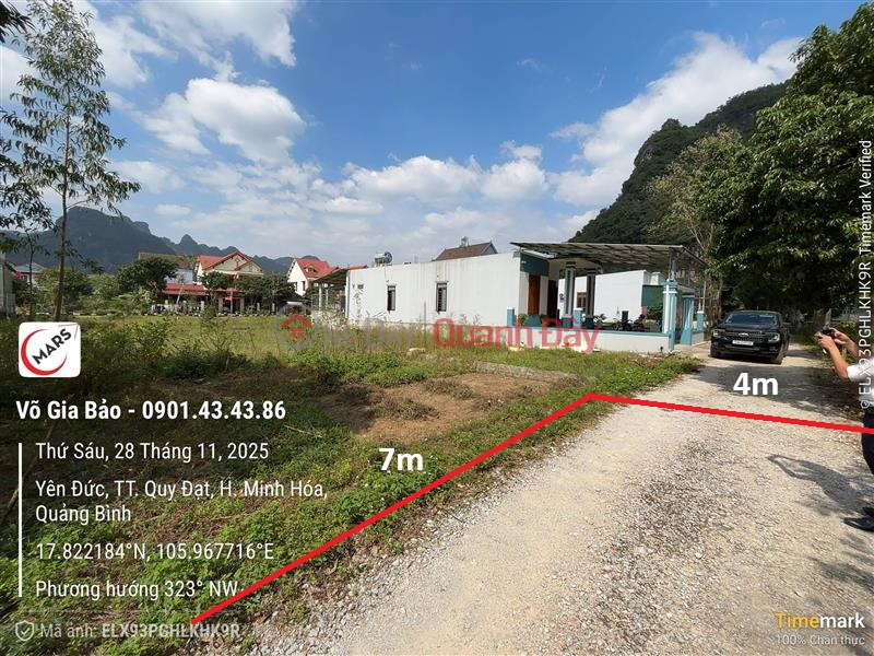 Looking for a new owner for a beautiful plot of land in Yen Thang Village, Yen Hoa Commune, Minh Hoa District. Vietnam | Sales đ 700 Million