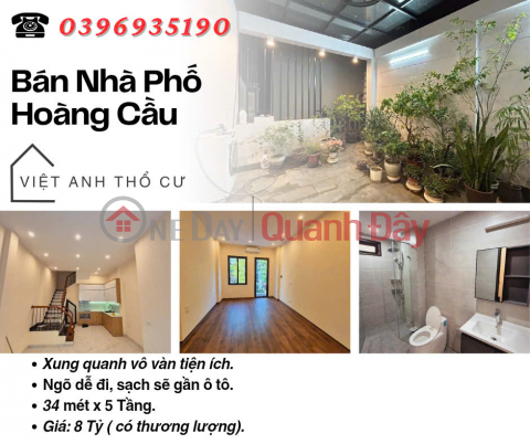 Bán nhà Phố Hoàng Cầu, Dân Xây Để Ở, Vị Trí Đẹp, 34mx5T, Giá: 8 Tỷ, Lh: 0396935190. _0