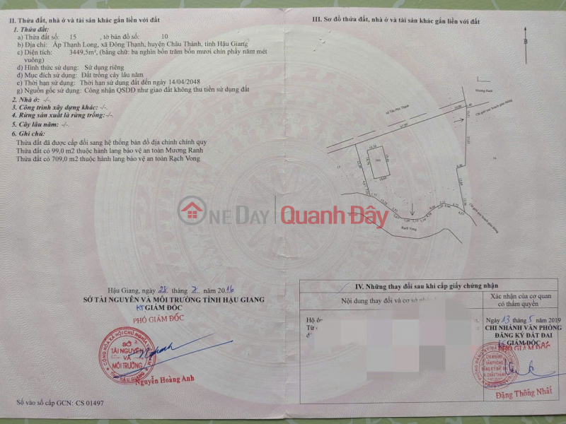 ĐẤT CHÍNH CHỦ - GIÁ TỐT - Cần Bán Đất Vườn Tại Xã Đông Thạnh, Huyện Châu Thành, Hậu Giang Niêm yết bán