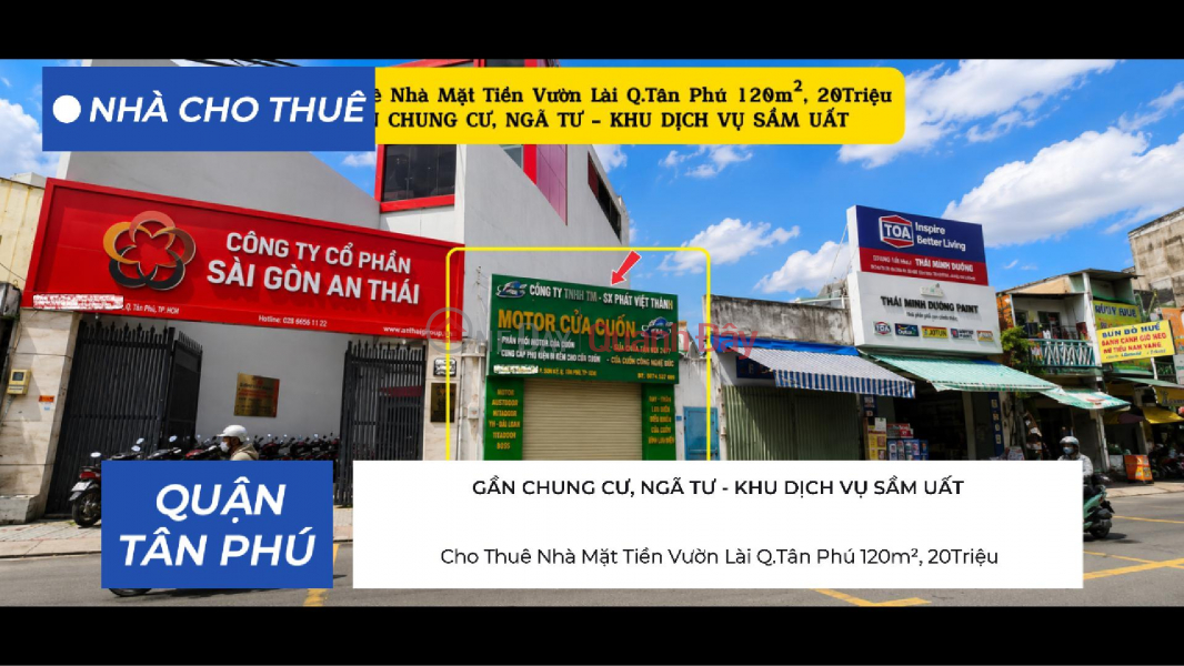 House for Rent on Vườn Lài Street, Tân Phú District, 120m², 20 Million VND - Near Apartments and Service Area Rental Listings
