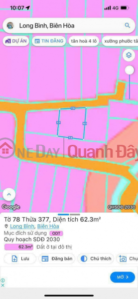 Property Search Vietnam | OneDay | Nhà ở, Niêm yết bán | Bán đất Long Bình, gần chợ Điều, KCN, đường oto chỉ 1ty650