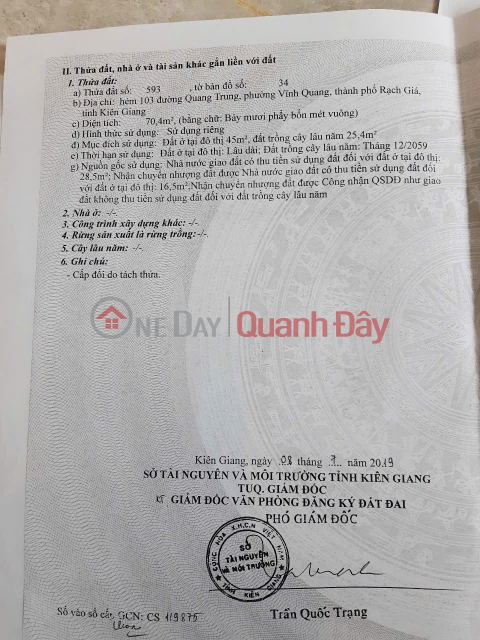 OWNER Urgently Needs to Sell House in Alley 103 Quang Trung, Vinh Quang Ward, Rach Gia City _0