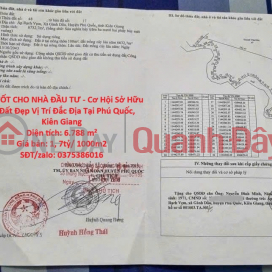 GREAT PRICE FOR INVESTORS - Opportunity to Own a Beautiful Plot of Land in a Prime Location in Phu Quoc, Kien Giang _0