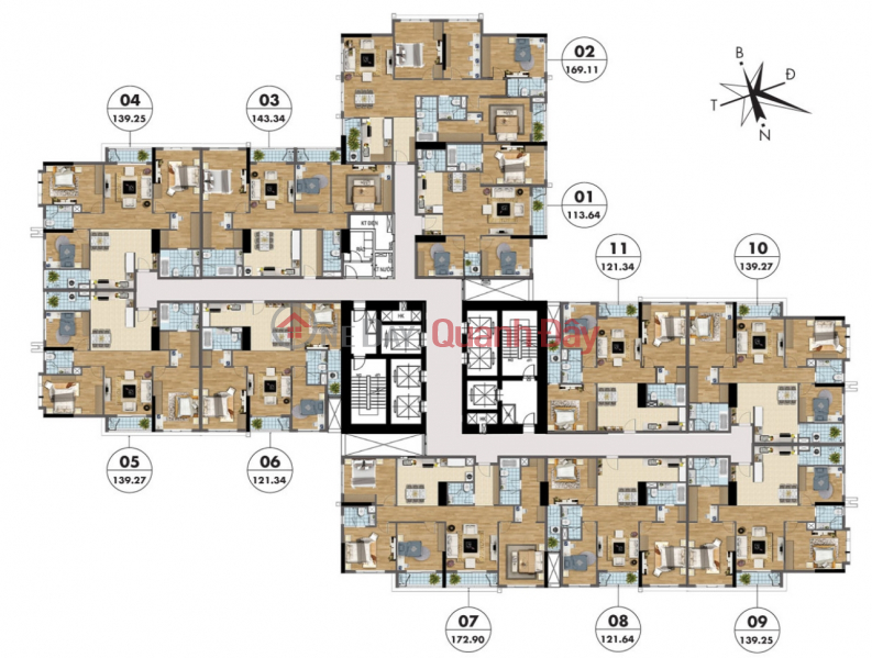 đ 5,4 tỷ, Chỉ 38triệu, CH Sapphire 143m2 - 3PN-2WC, Tầng đẹp, hướng mát, Tặng NT