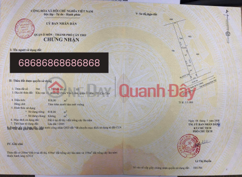 INVESTMENT IS PROFITABLE - Owner Selling Land with WIDE FRONTAGE on National Highway 91, Chau Van Liem Ward, O Mon District, Can Tho City _0