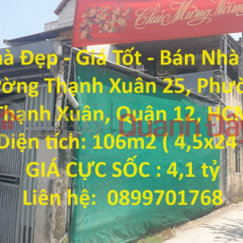 Beautiful House - Good Price - House for Sale at Thanh Xuan Street 25, Thanh Xuan Ward, District 12, HCM _0