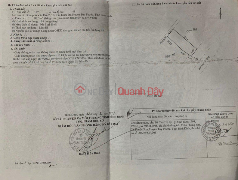 Property Search Vietnam | OneDay | Residential | Sales Listings, NEED MONEY SO IMMEDIATELY SELL Land Lot Great Location In Tuy Phuoc - Binh Dinh