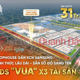 CỰC HIẾM CHỈ 2 TỈ - Đất nền Shophouse gần KCN, sẵn sổ đó, đầu tư lãi hơn shop chân đế chung cư. _0