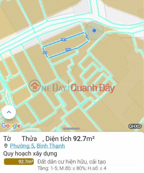 Selling a dilapidated house in car alley Le Quang Dinh, Ward 5, Binh Thanh, 92m2, only 100 million\\/m2, Vietnam | Sales, đ 9.5 Billion