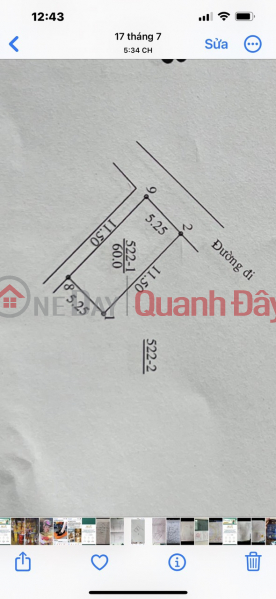 Selling 60 m2 of land in Noi Duc village, Thuong Hoai Duc, avoid the road nearly 4m, clear alley, 5.25m wide frontage, price 3.2 billion | Vietnam Sales | ₫ 3.2 Billion