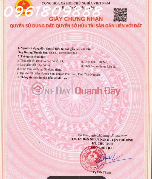 Siêu phẩm - Bán đất đường 47m phường Hồng Tiến, Phổ Yên, Thái Nguyên, giá đầu tư Niêm yết bán