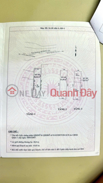 Chính Chủ Bán Mặt Tiền Hoàng Sa, P.Đa Kao, Q.1. Dt: (4 X 16m),Giá Chỉ 22 Tỷ, Tell: O911.16O.692, Việt Nam | Bán đ 22 tỷ