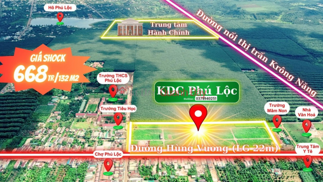 đất chính chủ krong năng đăk lăk 132m2 Niêm yết bán