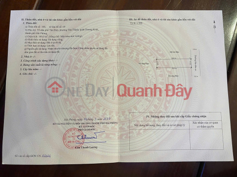 25tr/m2 100m2 Ngõ 93 Tân Thành Dương Kinh Zalo 0567222555 _0