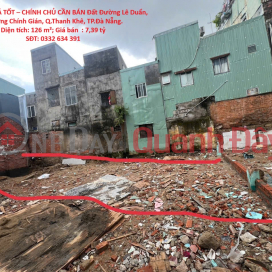 PRIME LAND – GOOD PRICE – OWNER SELLING Land on Le Duan Street, Chinh Gian Ward, Thanh Khe District, Da Nang City. _0