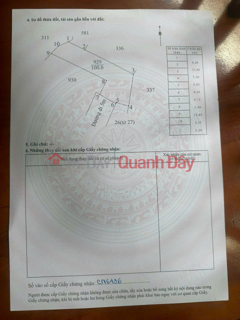 Bán đất Kiệt 92 Nguyễn Tất Thành – P Thanh Thuỷ ( Thủy Dương ) – TT Huế _0