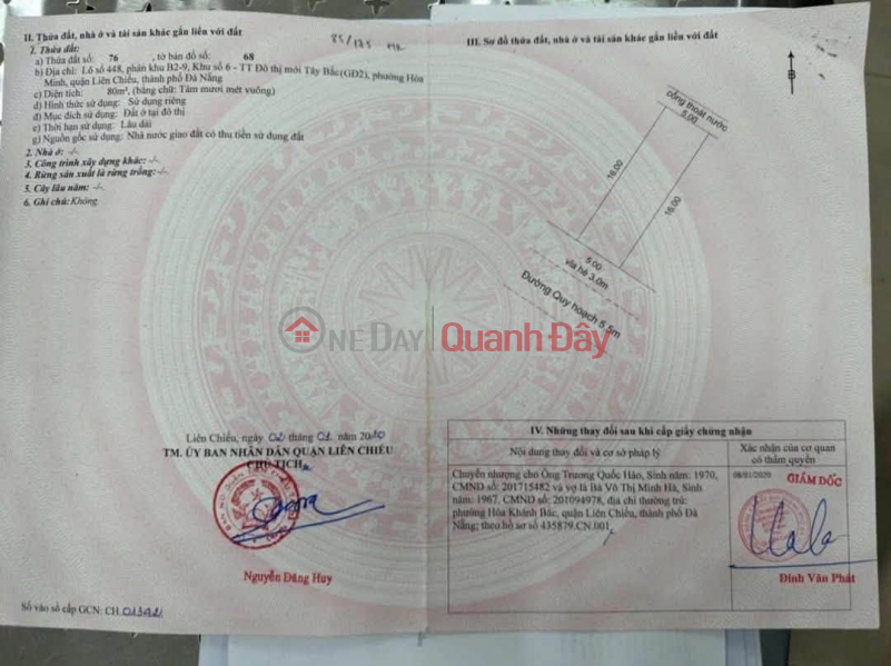 Bán đất Hòa Phú 2 – sát khu E Kim Long - Trục thông Niêm yết bán