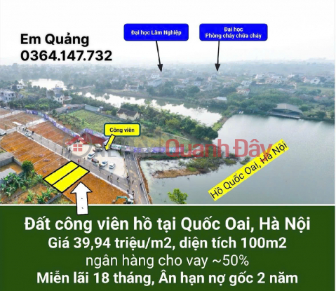 Land with lake view, opposite the park – A green, airy living space in the heart of Hoa Lac - Xuan Mai. _0