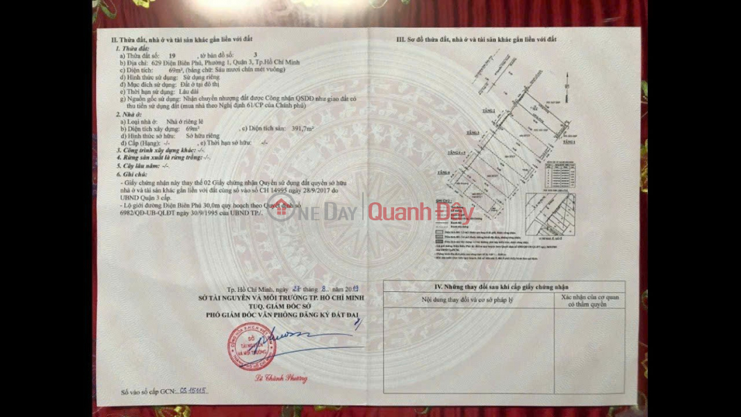 Chính Chủ Bán Mặt Tiền Điện Biên Phủ, Phường 1, Quận 3. Diện Tích (4 x 18m),Giá Chỉ 45 Tỷ. Liên Hệ: | Việt Nam, Bán | đ 45 tỷ
