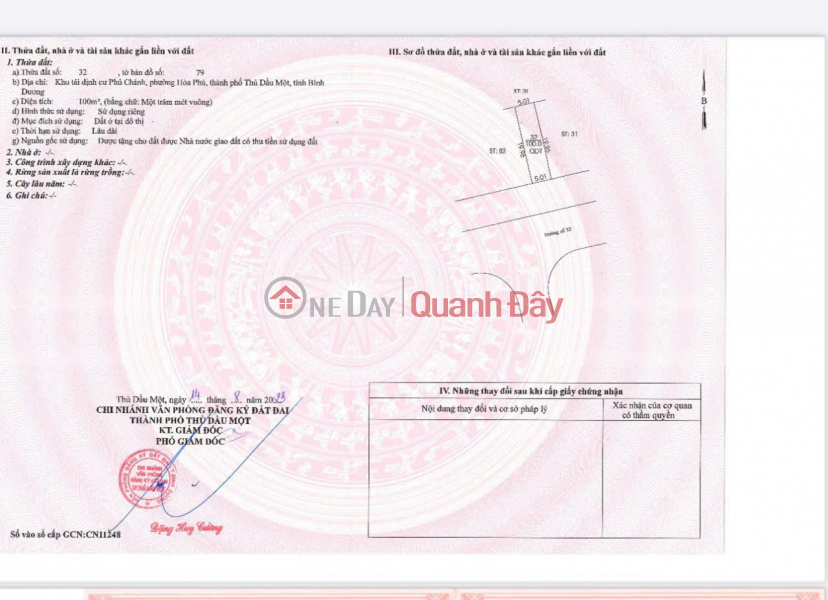 BEAUTIFUL LAND FOR SALE AT GOOD PRICE - GOOD LOCATION IN THU DAU MOT, BINH DUONG PROVINCE Sales Listings