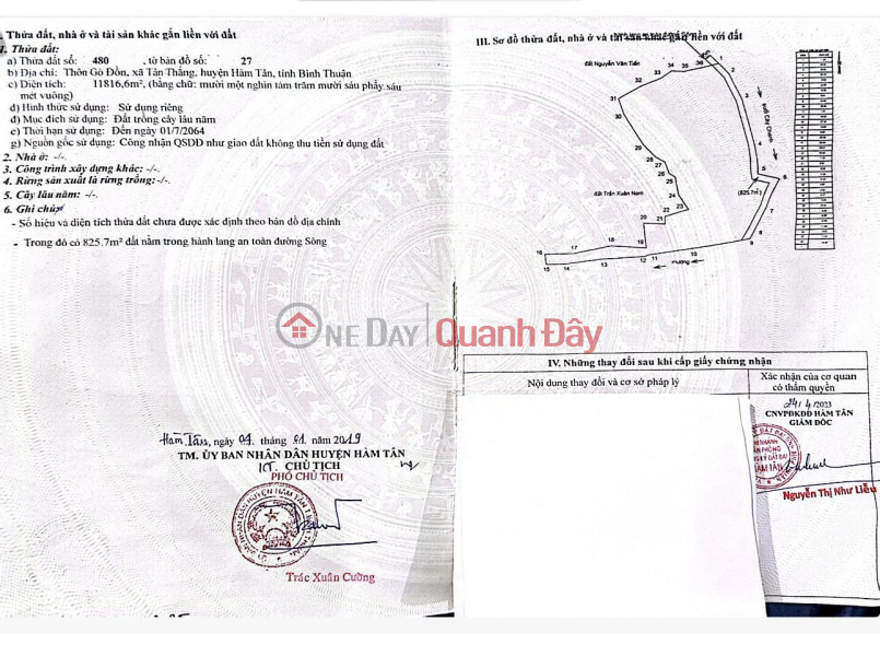 Property Search Vietnam | OneDay | Residential Sales Listings BEAUTIFUL LAND - GOOD PRICE - OWNER NEEDS TO SELL LAND LOT IN Tan Thang, Ham Tan, Binh Thuan